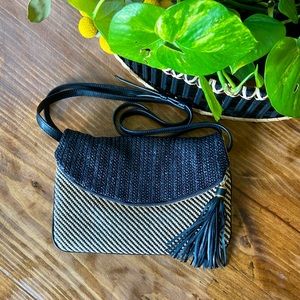 Woven Banana Republic Tassel Clutch